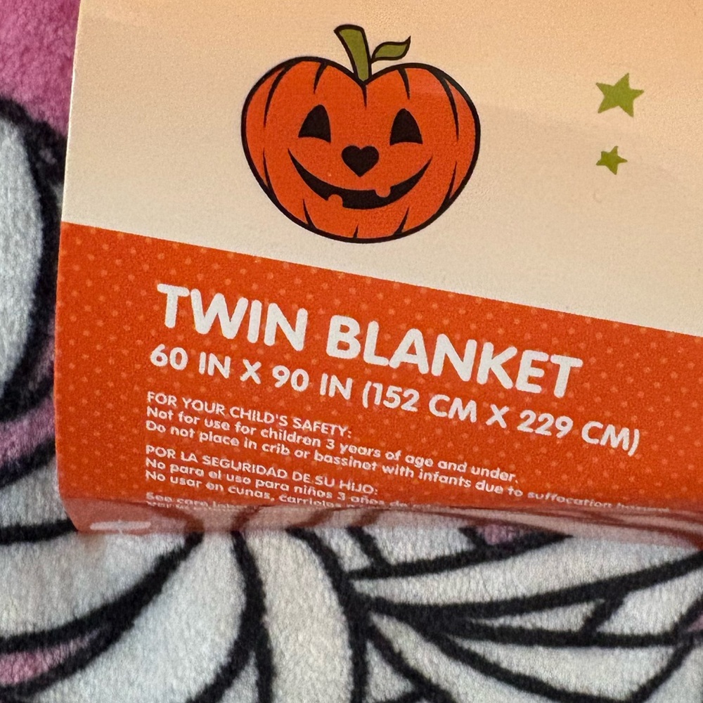 NWT Viral Halloween carebear blanket twin - Picture 3 of 3